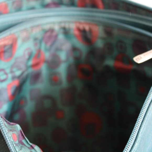 Teal Green Stone Mountain Leather purse Shoulder bag Rich deep Colour Autumn - Picture 8 of 15